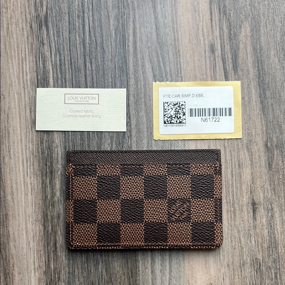 Louis Vuitton Damier Ebene Brown Card Holder